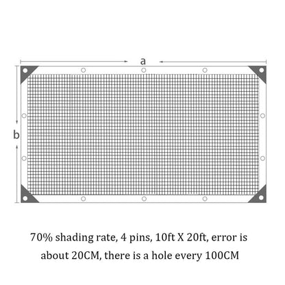 winemana 70% Shade Cloth 10x20 FT - Durable UV Blocking Mesh Tarp for Garden, Patio, Greenhouse & Chicken Coop - Sun Shade Cover with Grommets for Plants, Dog Kennel, Outdoor Use