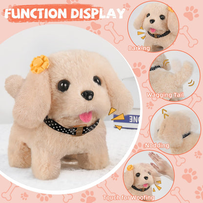 Vanvimen 16 Pcs Robot Dog Toys for Girls, Toys for 3 4 5 6 7 8 Year Old Girls Kids Boys, Realistic Robot Puppy Toy for 5-7 6-8, Ideas Birthday Gifts for Girl 3 4 5 6 Year Old