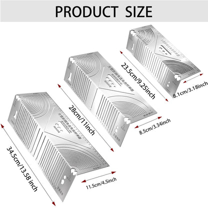Diliwadu 3Pack Angle and Arc Marking Tool Metal Scribe Tool, Adjustable Linear Arc Dual-Purpose Scriber Metal Marking Tool for Pipe Tube Bending