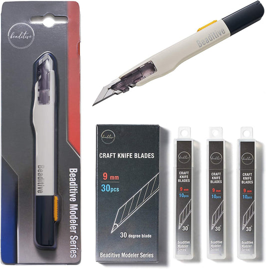 Beaditive High Precision Detail Craft Knife With 30 blades - 30 Degree Blade Utility Knife - Art, Craft, Model Making
