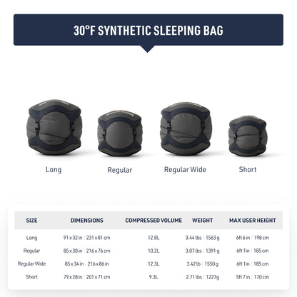 Sea to Summit Boab Synthetic 2-Season Sleeping Bag, 30-Degree, Regular