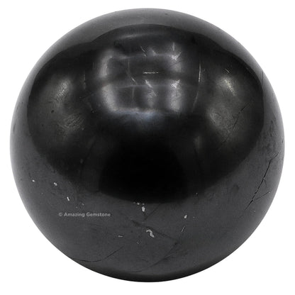 Amazing Gemstone Shungite Crystal Ball with Stand - 2 Inches Crystal Sphere Meditation Balls for Witchcraft and Decorative Balls