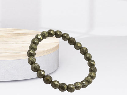 Amazing Gemstone Pyrite Bracelet for Women - Chakra Mens Bracelet Protection Crystals and Healing Stones - Blessing Bracelet Spiritual Meditation Gift Christmas Stocking Stuffers