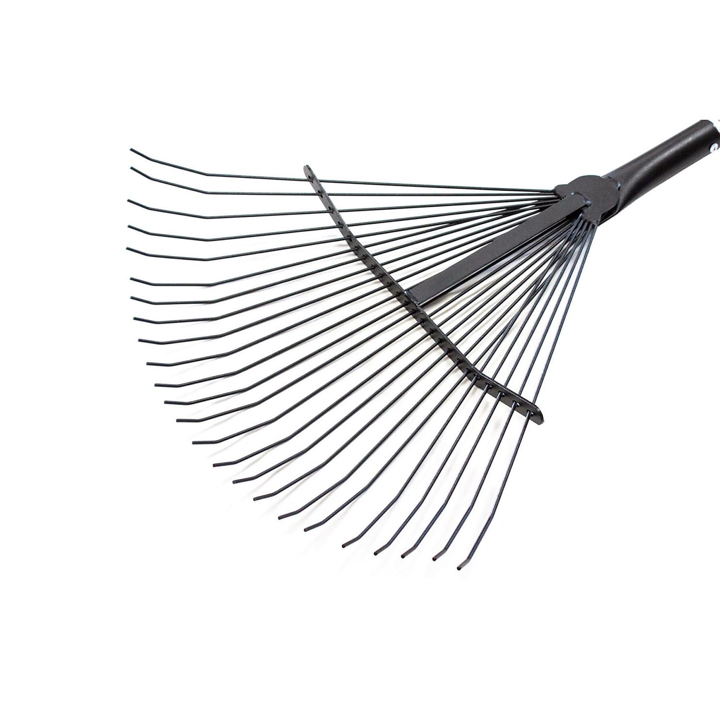 Bully Tools Heavy Duty Metal Leaf Rake - 24 High Carbon Spring Steel Tines with Fiberglass Handle, Thatching and Wide Lawn Rake for Leaves, Yard Debris and Garden Tool, 100% Made in The USA, 24-Inch