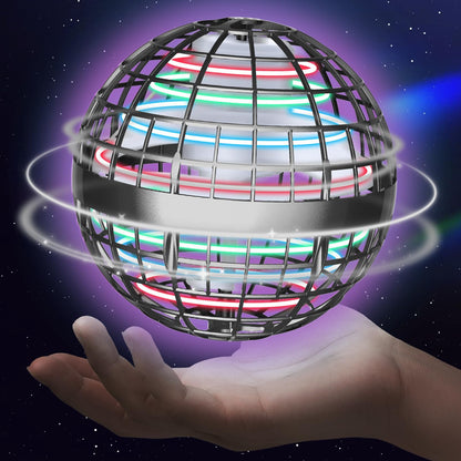 Sosuy 2026 Flying Orb Ball for Kids, Magical Hover Cosmic Boomerang Space Floating Mini Hand Rotating Drone Stocking Stuffer Xmas Toys for Boys Girls Teen Age 6 7 8 9 10+ Gray