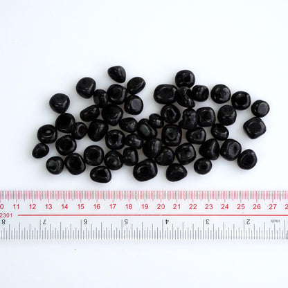 Sisamn 3Lb Black Obsidian Tumbled Stone Chips Crushed Polished Crystal Points Bulk for Jewelry Making,Vase Filler,Reiki Healing Stone, Fish Turtle Tank, Plants Decor