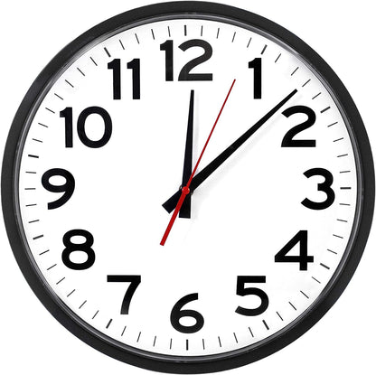 Ultimate Wall Clock | 14 Inch | Modern | Quartz | Analog | Home | Office | School | Gym | Indoor | Outdoor | Unbranded | Classic | Black | Battery Operated | Modern Décor | Ticking