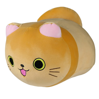 Pineapple Cute Orange Cat Plush Toy Pillow, Soft Kawaii Stuffed Animal, Squishy Plushie for Kids & Adults, Gift for Girls & Boys (10 Inch)