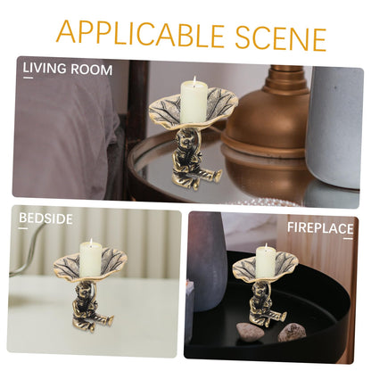 Cabilock Lotus Leaf Tealight Candle Holder Unique Candle Stand for Teacups Decorative Tabletop Accent for Living Room Bedroom and Parties