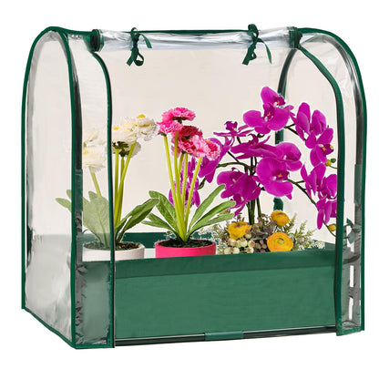 Purlyu Mini Tabletop Garden Greenhouse Nursery Plant Cover Tent Humidity Domes for Indoor and Outdoor Home Gardening Germination and Seedling Propagation - 28x20x28 Inches(PLGH7050PD)