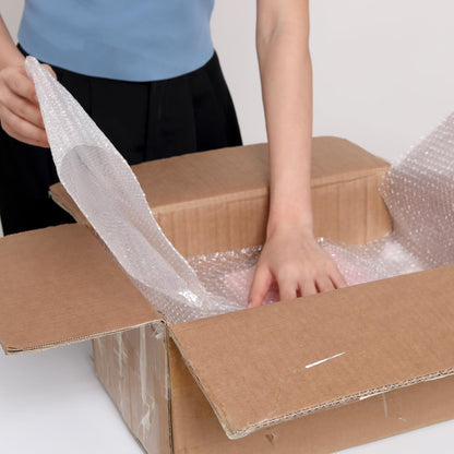 wanguagua 2 Pack 12 Inch x 100 ft Total Bubble Packing Wrap for Moving Boxes Shipping Cushioning Supplies Perforated Every 12”