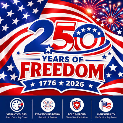America 250th Anniversary Stick Flags 25/50 Pack – 1776-2026 Patriotic Hand Held American Flags, Small Mini USA Flags for Parade, Party, Classroom, Memorial Day, Independence Day & July 4th Decorations (50)