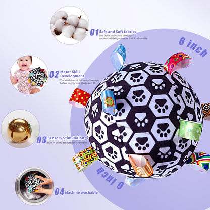 Black and White Sensory Toys for Babies, Montessori High Contrast Newborn Toys for 0-6-12M Baby Brain Development Early Learning Newborn Brain Development Toddlers Kids Gifts