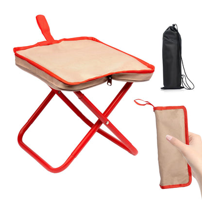 TJSTJS Camping Stool,Mountaineering and Hiking Portable Stools 13.5“ Portable Folding Stools for Outdoor Gardening and Beach Hiking Fishing,Foot Stool with Carry Bag to 330LB (13.5 inch)
