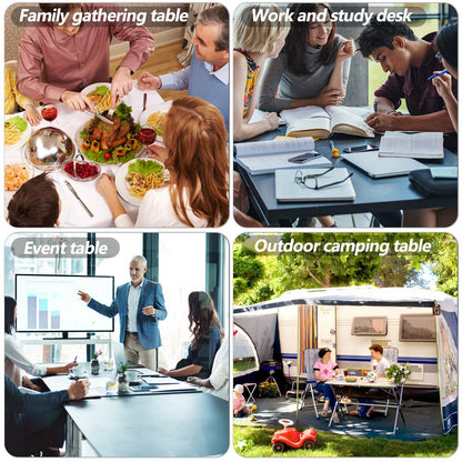 BestOffice 6FT Picnic Table Folding, Camping, Plastifor Party Event,White