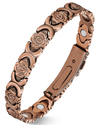 Jecanori Pure Copper Bracelets for Women, Effective Magnetic Therapy Bracelet for Women, Adjustable Copper Jewelry Gift