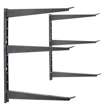 Delta Heavy Duty Wood and Lumber Storage Rack, Holds Up To 480 lbs - Easy to Install Mounted Rack With Steel Construction for Indoor & Outdoor Storage Solution For Garage, Basement & Pantry Cycle