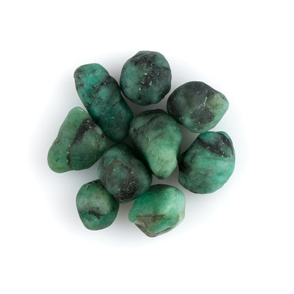 CRYSTALINES (30cts) Natural Emerald Gemstone, DIY Jewelry Making, Reiki & Healing Crystals, Wholesale Rough Stones, Loose Bulk Supplies, May Birthstone, Gem Collection Gifting (8-10pcs)