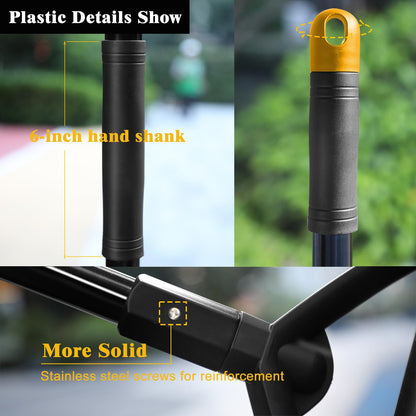 PUTNATRUE Heavy Duty Broom Outdoor Indoor, Upgraded Commercial Angle Brooms, Black Broom for Sweeping House, Restaurant, Kitchen, Garage, Courtyard