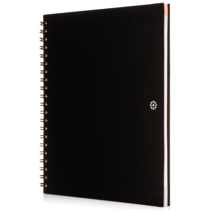 Notsu Undated Daily Planner Notebook | Minimalist Productivity Planner with To Do List, Agenda, Dot Grid, Lined, Notes sections. 160 Pages, Thick Paper 120 gsm, 8.5 x 11 inches, Black