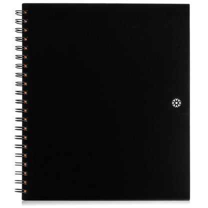 Notsu Undated Daily Planner Notebook | Minimalist Productivity Planner with To Do List, Agenda, Dot Grid, Lined, Notes sections. 160 Pages, Thick Paper 120 gsm, 8.5 x 11 inches, Black
