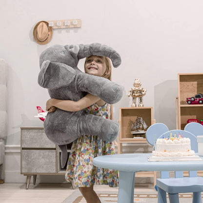 Homily Big Stuffed Elephant, Large Elephant Stuffed Animal, Giant Plush Animal Fluffy Toy for Girl Kids 24 INCH