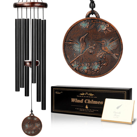 Wind Chimes for Outside, 32" Hummingbird Outdoor Wind Chime, Deep Tone Windchime for Patio Porch Decoration, Best Gift for Mom Women Grandma Neighbors