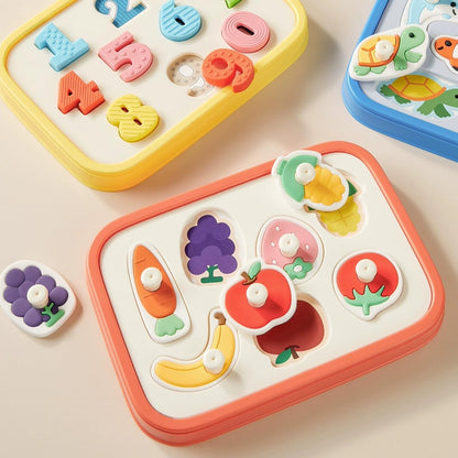 Melonegg Silicone Busy Board for 1 Year Old, Montessori Toys for 6-12 Month Old Babies, Soft Busy Activity Toy Fine Motor Skills Sensory Toys Travel Toys for Baby Toddlers (Yellow Green)