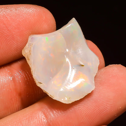 Yashee 11.5+ Carat, Natural Raw Ethiopian Opal Gemstone, Real Rough Crystals, Chakra Healing, Wholesale Lot, Wire Wrapping, Rock Stone, Birthstone, Crafts & DIY, AA+ Quality For Jewelry Making