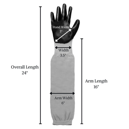 CHARGUY Long Sleeve Gardening Gloves, Protection Flexible Sleeves, No-Slip Grip Strong Durable Garden Gloves, Extended Cuff Women Men (Medium)