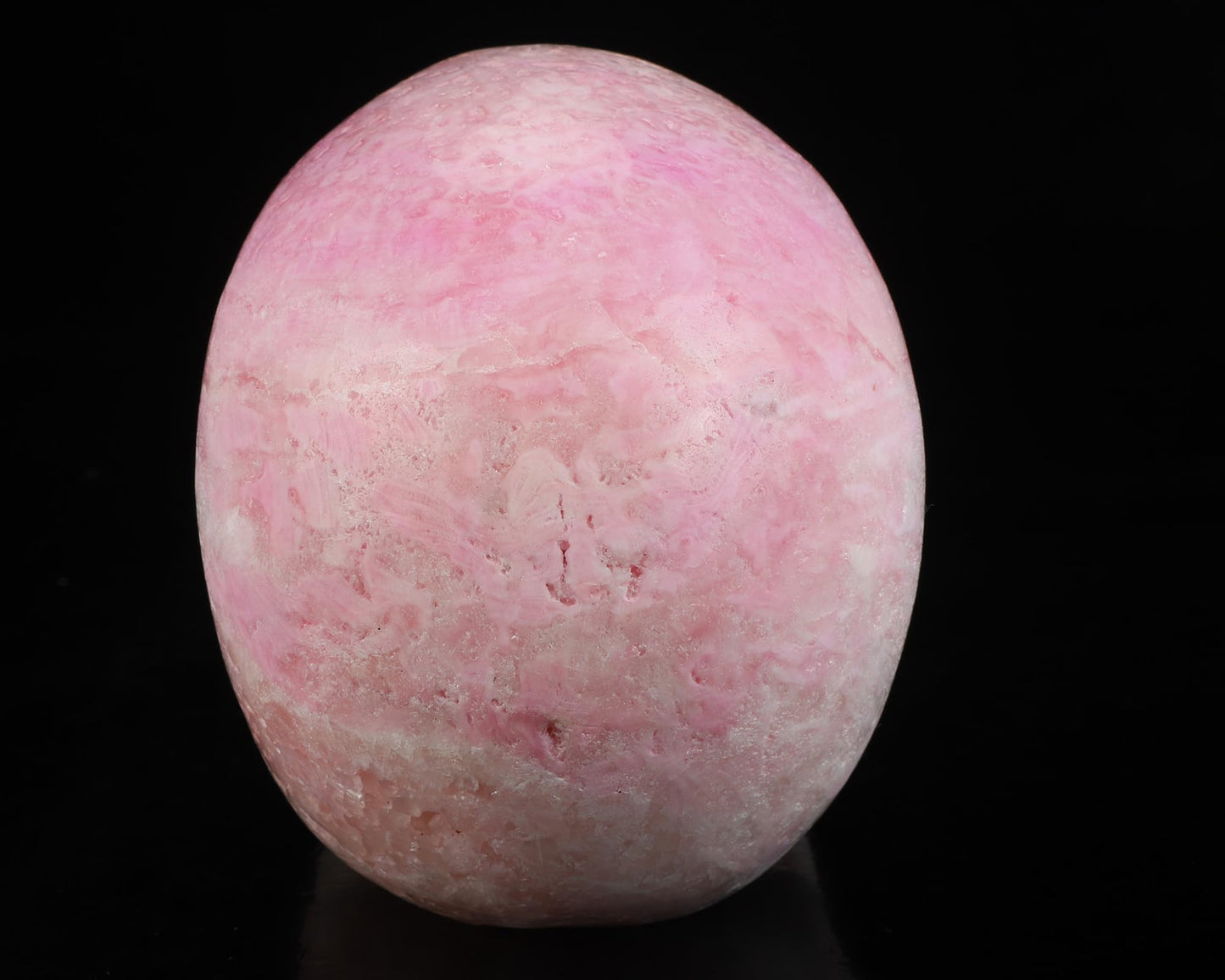 Skullis 5.0" Pink Aragonite Realistic Crystal Skull, Hand Carved Gemstone Fine Art Sculpture, Reiki Healing Stone Statue.3252.