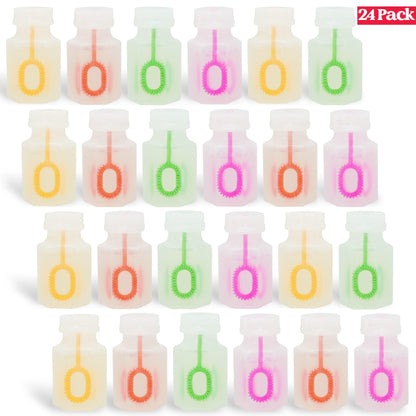 JOYIN 24 Pcs Mini Bubble Wands Assortment Party Favors Toys for Kids Child, Summer Gifts Bubbles Fun Toys,Wedding, Bath Time,Summer Outdoor Gifts for Girls Boys