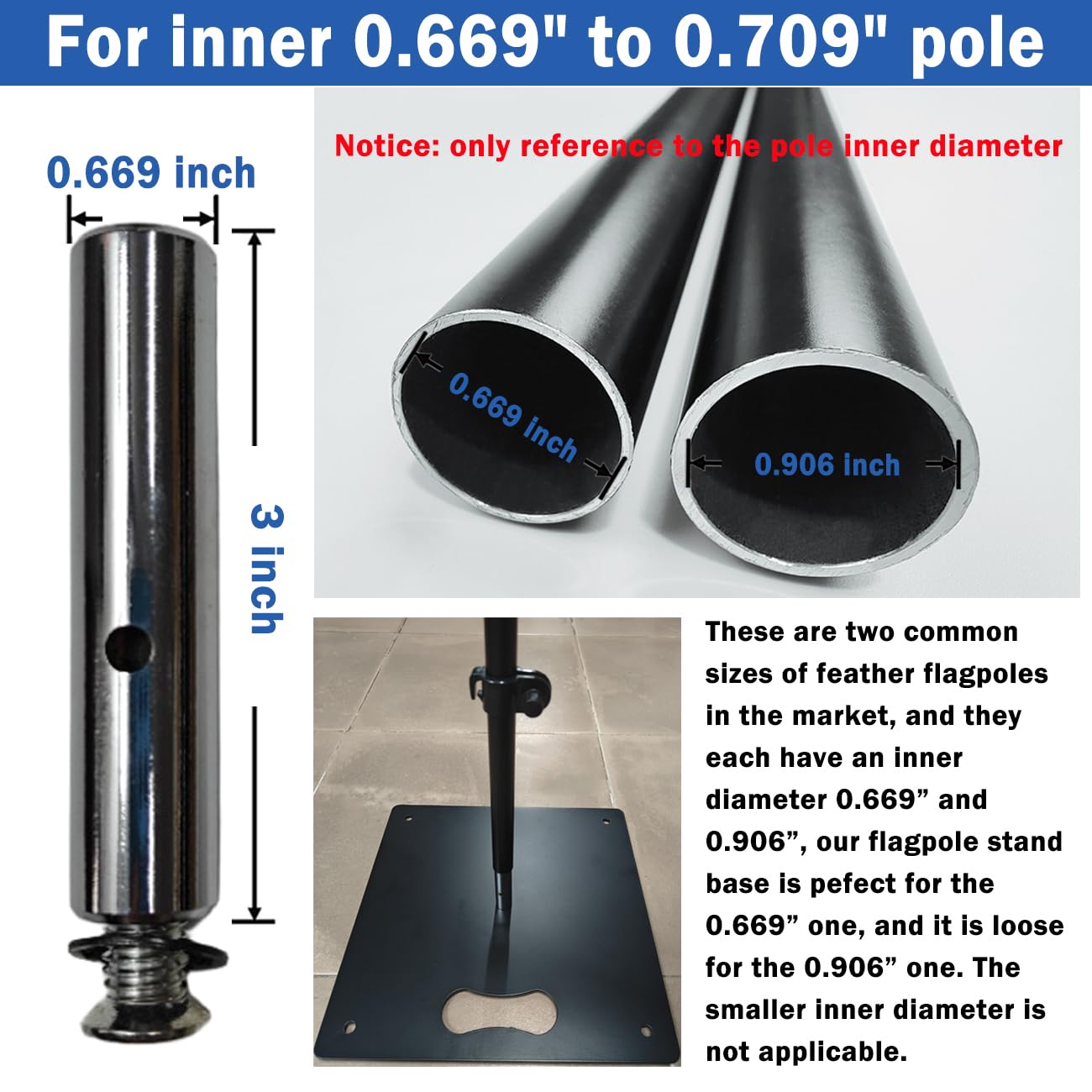 CS&BEAUTY Feather Flag Stand Base and Weight Bag for Feather Flag Pole,Heavy Duty Flag Pole Holder Flat Ground Stake for Swooper Flag and Feather Banner Pole