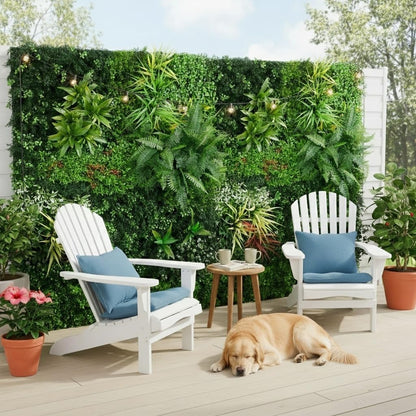 FOSZMAC Artificial Plant Wall Panels, 40"x 40" Greenery Boxwood Panels with UV Protection, Faux Grass Ivy Privacy Screen Fence, Grass Wall Backdrop for Indoor Outdoor Garden Backyard Decor