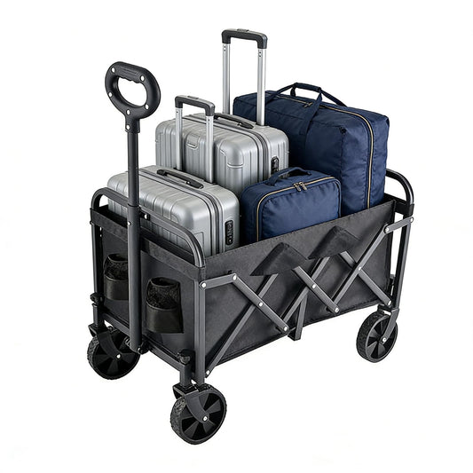 Wagons Carts Foldable,Portable Utility Shopping Cart with Wheels, 600D Double Oxford Cloth，Folding Outdoor Wagon Cart ，Portable Utility Outdoor Wagon for Grocery，Collapsible Wagon with Wheels