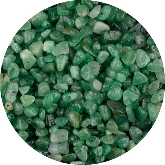 Natural Chip Stone Beads Green Aventurine 5-8mm About 400 Pieces Irregular Gemstones Healing Crystal Loose Rocks Bead Hole Drilled DIY for Bracelet Jewelry Making Crafting (5-8mm, Green Aventurine)