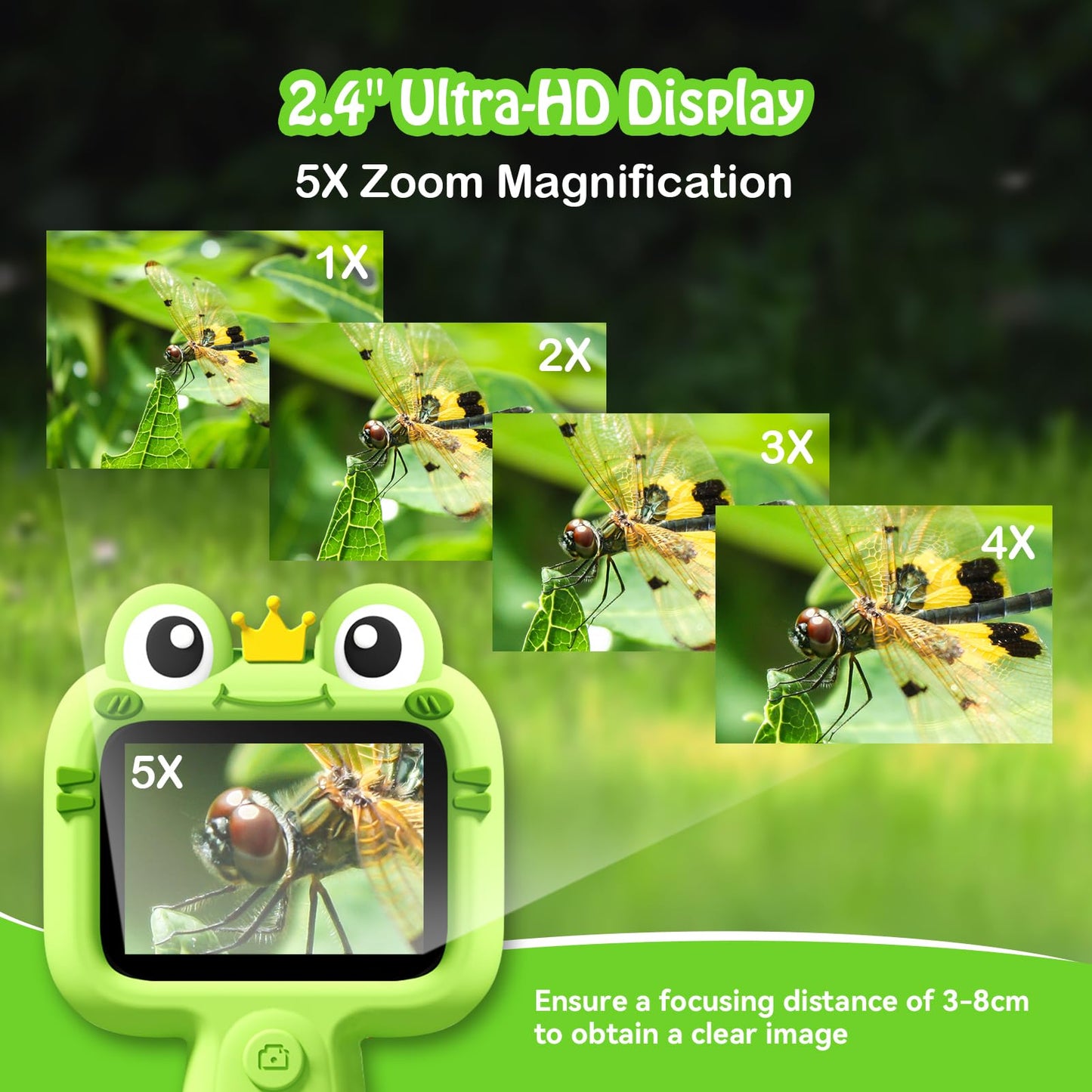 Kids Borescope with Light Borescope Snake Camera for Kids Rechargeable STEM Science Educational Outdoor Toy with 32GB Card Nature Exploration Birthday Gift for Boys & Girls Ages 4,5,6,7,8,9,10,11,12