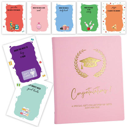 Graduation Gifts 2026, High School / College Graduation Gift Card Book, First Year of College Survival Kit from Parents for Her Girls Teens Students, Class of 2026 Gift Card / Cash Holder booklet