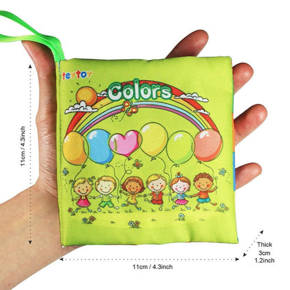 teytoy My First Soft Book, 6 PCS Nontoxic Fabric Baby Cloth Books Early Education Toys Activity Crinkle Cloth Book for Toddler, Infants and Kids Perfect for Baby Shower (New Version)