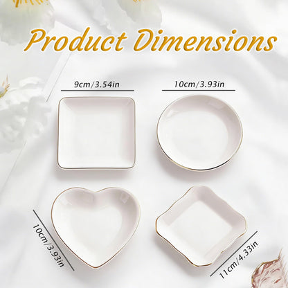 Personalized Ceramic Ring Dish, Personalized Birth Flower Jewelry Dish for Women, Personalized Besties Photo Ring Dish, Custom Jewelry Dish Gift for Besties, Anniversary Birthday Wedding Gifts (A)