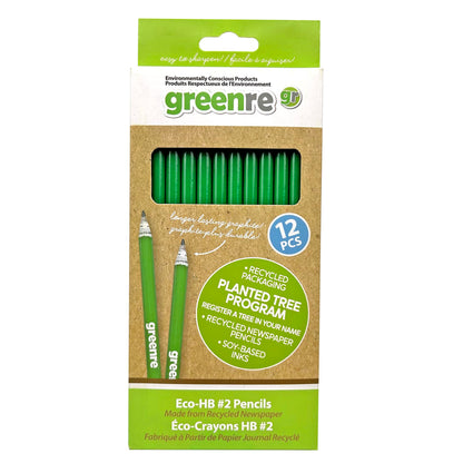 greenre™ Fox Eco-Spiral Notebook Bundle Eco-Writing Stationary Set Eco-HB #2 Recycled Newspaper Pencils- Back to School Under Tree Planting Program