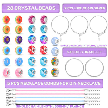ZOOI Bracelet Making Kit for Girls, Friendship Charm Bracelet Making Kit, Arts and Crafts for Kids Girls Ages 8-12, Girl Toys Age 6-8, Jewelry Making Kit, Crafts Gifts for 6-12 Year Old Girl Purple