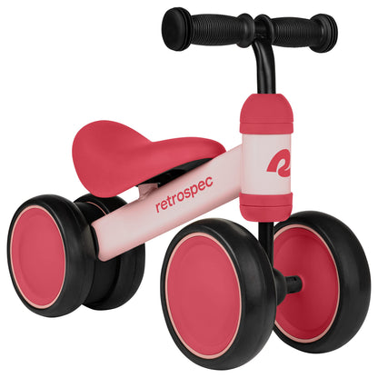 Retrospec Cricket Baby Balance Bike, 4-Wheel Ride-On Toy for Ages 12-24 Months – First Bike & Toddler Bike for 1 Year Old Boys & Girls, First Birthday Gift