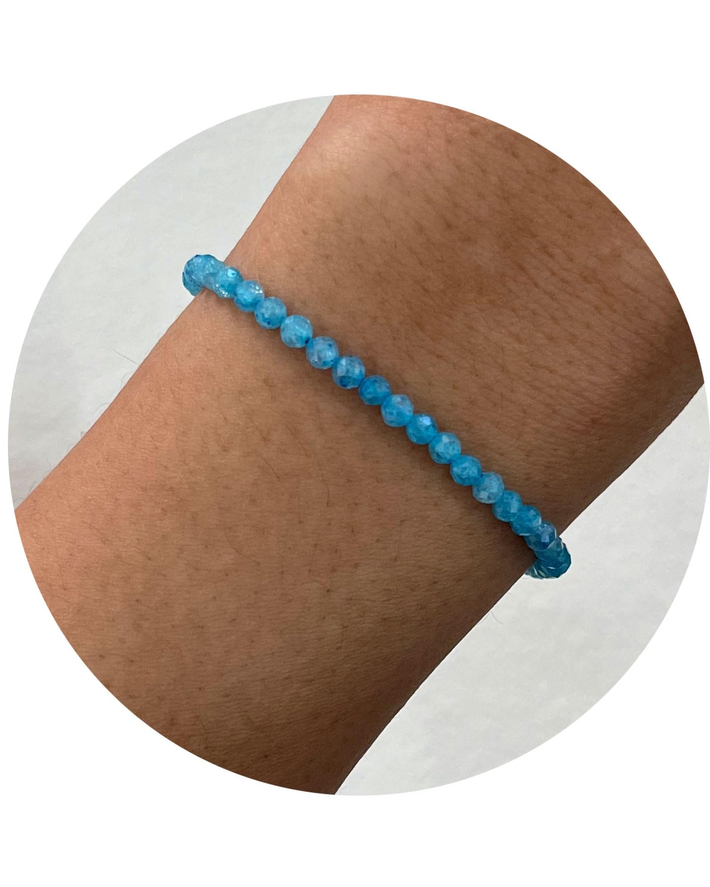 Withgenes Bohemian Bracelet for Women Boho Beaded Gemstone Bracelets Natural Stones Gold Plated Link Bracelet Valentines Mother's Day Gifts for Her, Sky Blue