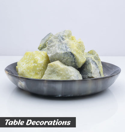 Crocon® 1LB Serpentine Rough Bulk Rocks Natural Stone Spiritual Gifts Raw Gemstone Crystals and Stones Tumbling Cabbing Polishing Gem Mining Chakra Balancing Reiki Healing Good Luck Home Office Decor