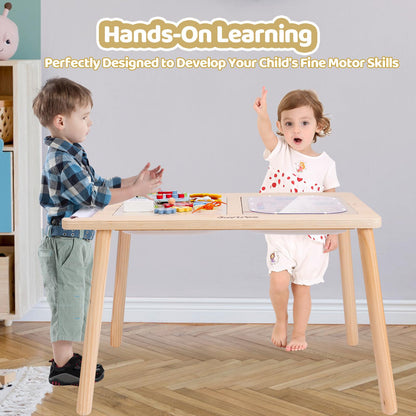 Joylike Sensory Table for Toddlers 1-3 with 2 Large Storage Bins, 4 Montessori Activity Boards and Paper Roll, Educational & Multi-Functional Gift for Kids Draw and Play