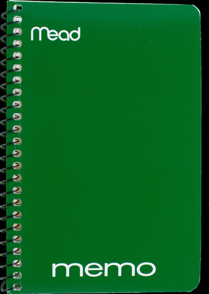 Mead Spiral Memo Notebook, 8 Pack, Pocket Notebook, College Ruled Paper, 3" x 5", 60 Sheets per Notebook, Assorted Colors (73605)