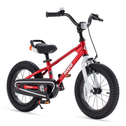 RoyalBaby EZ Toddlers Kids Bike, 14 Inch Wheel Bicycle with Quick Release Crank for Beginners Boys Girls Ages 3-5 Years, Easy Learn Biking, Red