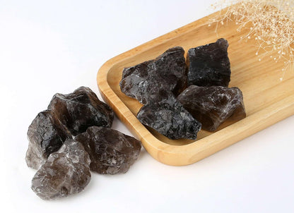 LAIDANLA 2" 1lb Smoky Quartz Natural Rough Stones Crystal Large Raw Crystals Bulk Healing Gemstones for Reiki Healing Tumbling Fountain Rocks Wire Wrapping Decoration Cabbing Lapidary