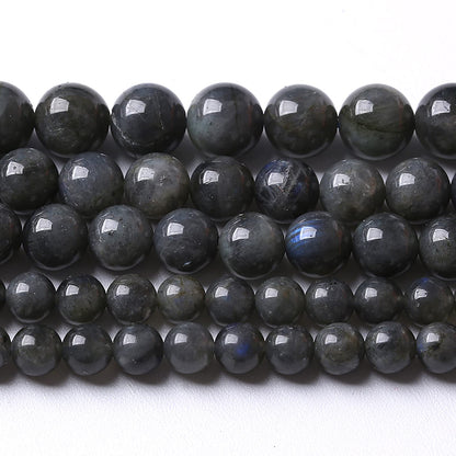 4MM 88PCS Natural Stone Black Labradorite Beads Crystal Loose Beads for Jewelry Making DIY Bracelet
